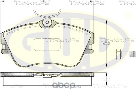 Тормозные колодки G.U.D.. Артикул GBP048000