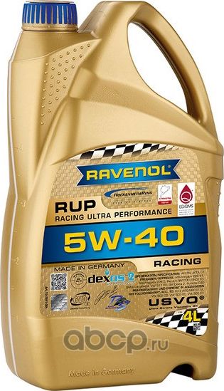 Моторное масло RAVENOL RUP Racing Ultra Performance SAE 5W-40 (4л) Ravenol. Артикул 1141091004