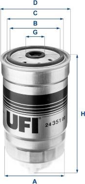 Топливный фильтр UFI для Aro 10 1986-1999. Артикул 24.351.00