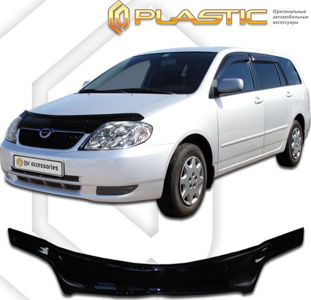 Дефлектор СА Пластик для капота (Classic черный) Toyota Corolla Fielder 1999-2004. Артикул 2010010104177
