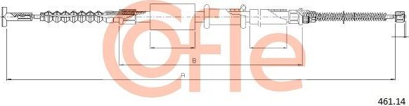 Трос ручника (тросик ручного тормоза) Cofle задний правый для Fiat Marea 1996-2003. Артикул 92.461.14