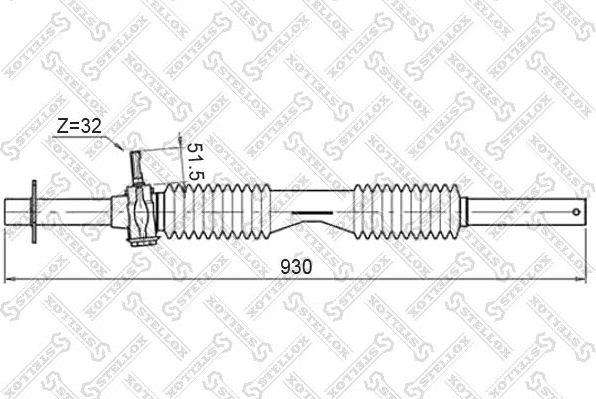 Рулевая рейка Stellox для Audi 200 II (C3) 1983-1991. Артикул 00-35008-SX