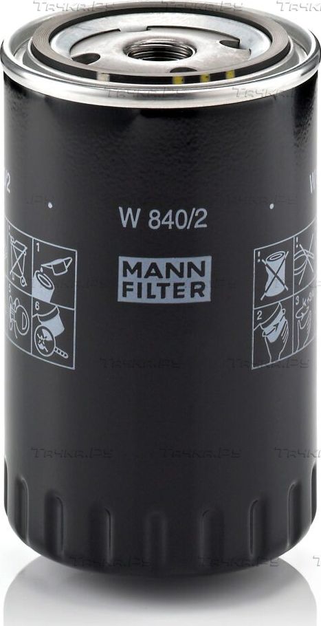 Масляный фильтр Mann-Filter для SEAT Ibiza II 1996-2002. Артикул W 840/2