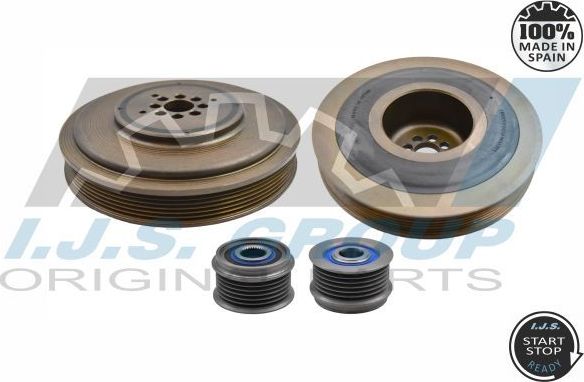 Шкив коленвала IJS Group для Audi A4 IV (B8) 2007-2012. Артикул 17-1098KIT