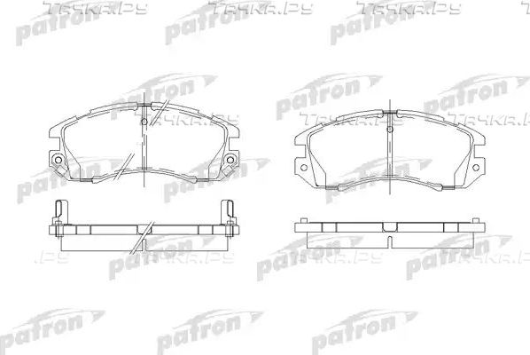 Тормозные колодки Patron передние для Subaru Legacy II 1994-1999. Артикул PBP789
