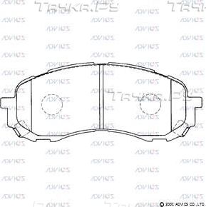 Тормозные колодки Advics передние для Subaru Legacy V 2009-2014. Артикул SN914