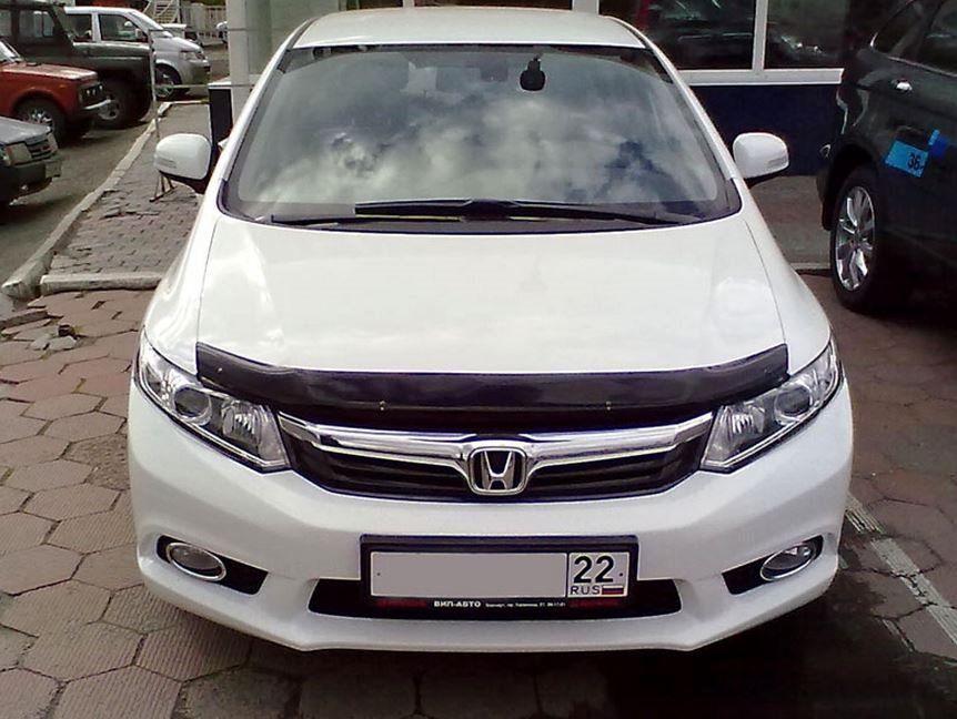 Дефлектор SIM для капота Honda Civic 4D IX седан 2011-2017. Артикул SHOCIVS1212