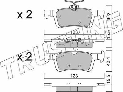 Тормозные колодки Trusting. Артикул 1002.0