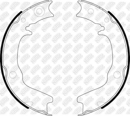 Тормозные колодки (стояночная тормозная система) NiBK. Артикул FN6704