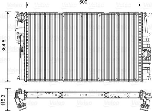 Радиатор охлаждения двигателя Valeo для BMW 2 F22 2013-2026. Артикул 735454