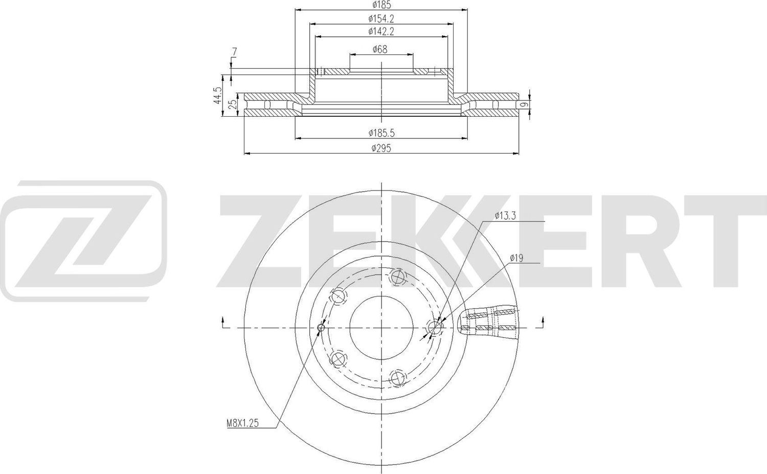 Тормозной диск Zekkert. Артикул BS-6868