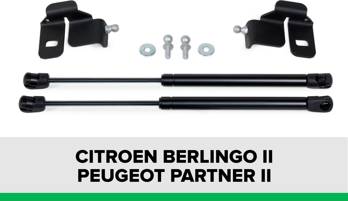 Амортизаторы (упоры) капота Pneumatic для Citroen Berlingo II 2008-2015. Артикул KU-PG-PT00-00