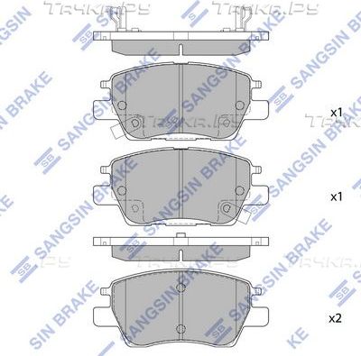 Тормозные колодки Sangsin Hi-Q. Артикул SP4009