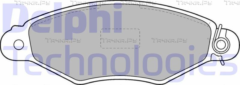 Тормозные колодки Delphi (Low-Metallic). Артикул LP1519