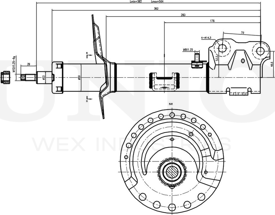 Амортизатор подвески (Unio). Артикул SAB-10270