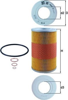 Масляный фильтр Mahle. Артикул OX 44D