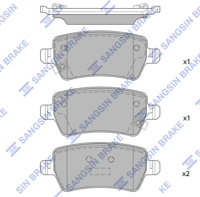 Тормозные колодки Sangsin Hi-Q. Артикул SP2695