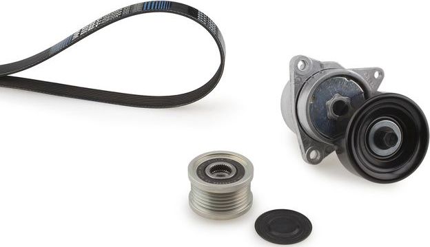 Приводной ремень поликлиновой с роликами (комплект) Gates Micro-V® Kit для Nissan X-Trail T30 2001-2010. Артикул K046PK2245