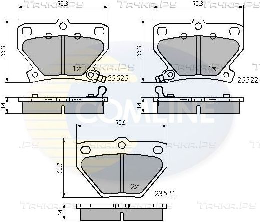 Тормозные колодки Comline Comline задние для Toyota Vios I 2002-2008. Артикул CBP3841