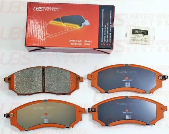 Тормозные колодки NISS MURANO/PATHFINDER/QASHQAI/RNLT KOLEOS 08-/INFIN Q70(Y51) 13- передние (UBS). Артикул b1105017