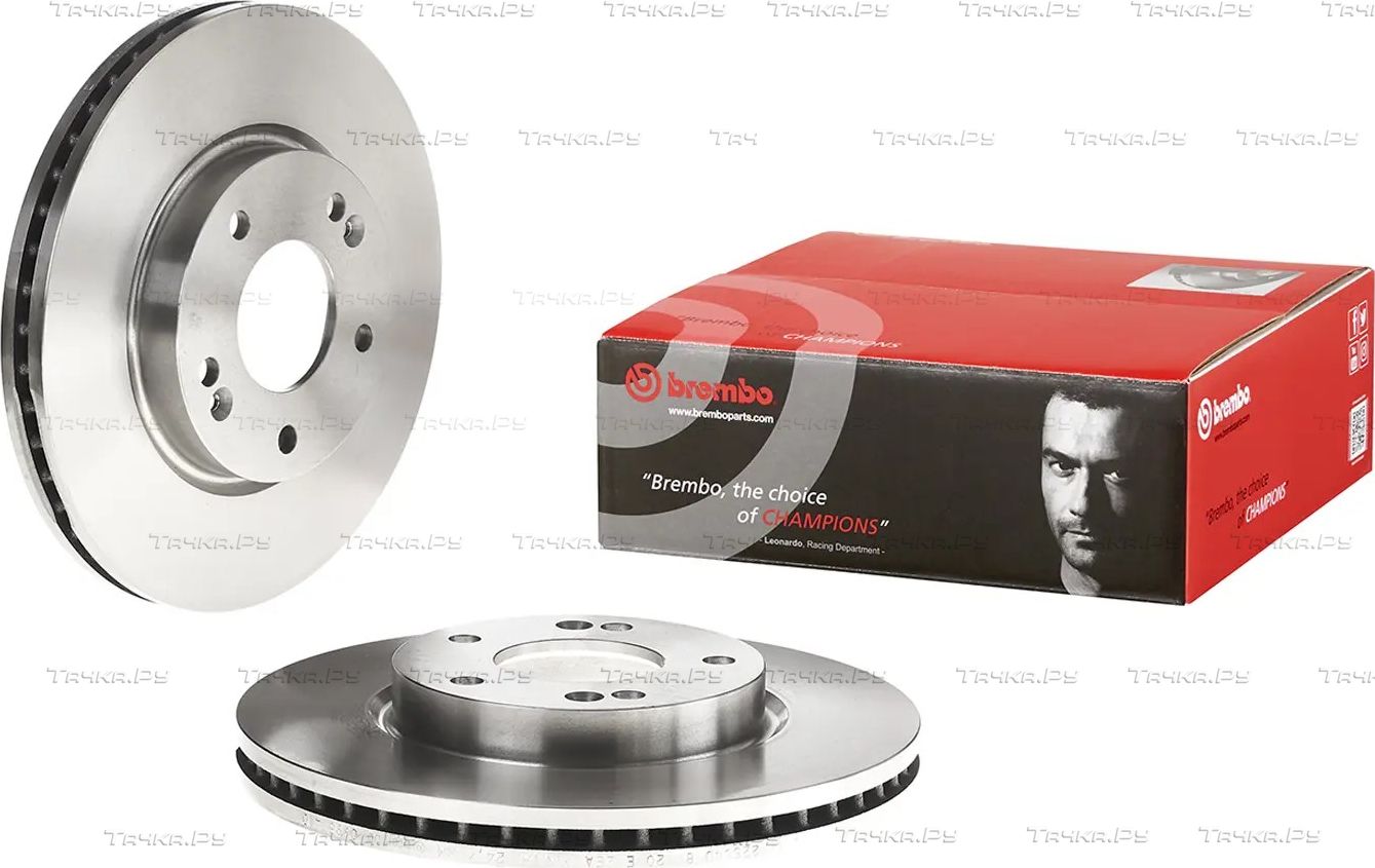 Тормозной диск Brembo передний для Hyundai Sonata V (NF) 2005-2010. Артикул 09.9574.10