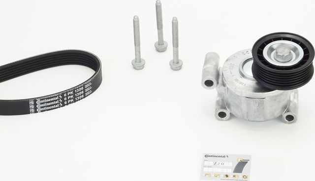 Приводной ремень поликлиновой с роликами (комплект) ContiTech. Артикул 6PK1306K2