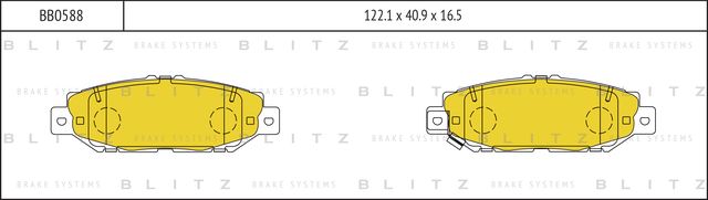 Колодки тормозные дисковые (Blitz). Артикул BB0588