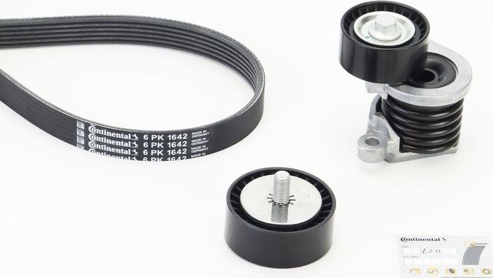 Приводной ремень поликлиновой с роликами (комплект) ContiTech. Артикул 6PK1642K3