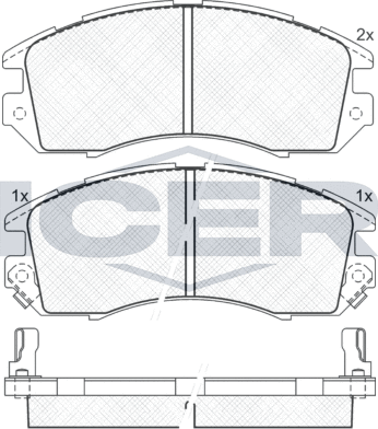 Тормозные колодки Icer. Артикул 180998