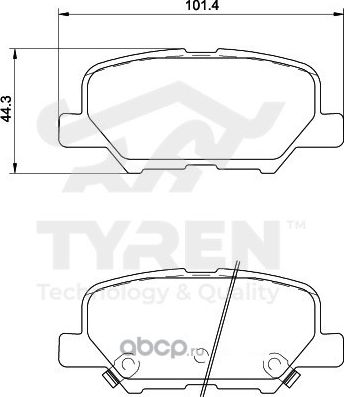 Колодки тормозные (Tyren). Артикул TYR1211671