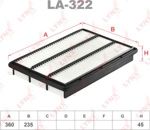 Воздушный фильтр LYNXauto для Mitsubishi Pajero IV 2006-2025. Артикул LA-322