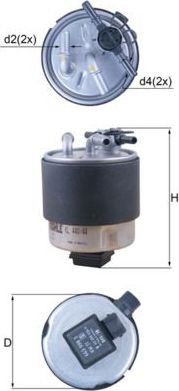 Топливный фильтр Mahle-Knecht. Артикул KL 440/44