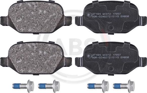 Тормозные колодки ABS задние для Fiat Linea 2007-2026. Артикул 37184