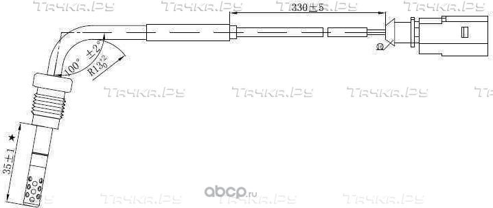 Датчик температуры выхлопных газов AUDI (A4/A5/A6/A8/Q7) VW TOUAREG (7P5) 3.0 V6 TDI (2010>) PORSCHE (Magtechnic). Артикул mag0006og