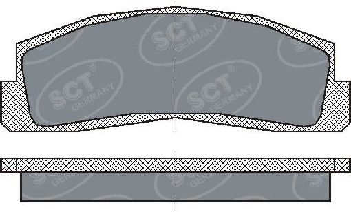 Тормозные колодки SCT-Germany. Артикул SP179