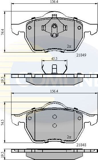 Тормозные колодки Comline Comline. Артикул CBP0715