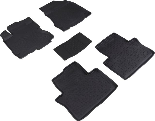 Коврики резиновые Seintex с высоким бортиком для салона Renault Koleos I 2008-2016. Артикул 85393