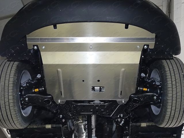 Защита алюминиевая ТСС (4 мм) для картера и КПП Kia Sorento II рестайлинг 2012-2020. Артикул ZKTCC00311