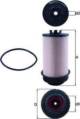Топливный фильтр Mahle. Артикул KX 181D