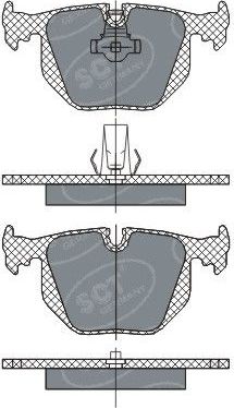 Тормозные колодки SCT-Germany задние для Land Rover Range Rover III 2002-2012. Артикул SP 271 PR