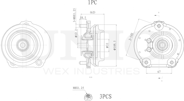 Опора амортизационной стойки (Unio). Артикул RMP-13077
