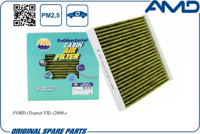 Фильтр салонный антибакт.угольн. FORD Transit VII 2006- (AMD). Артикул AMD.FC763A