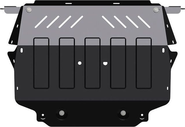 Защита Шериф (2 мм) для картера и КПП Volkswagen Caddy III (для а/м со штатным пред пусковым подогревателем) 2010-2015. Артикул 26.2566