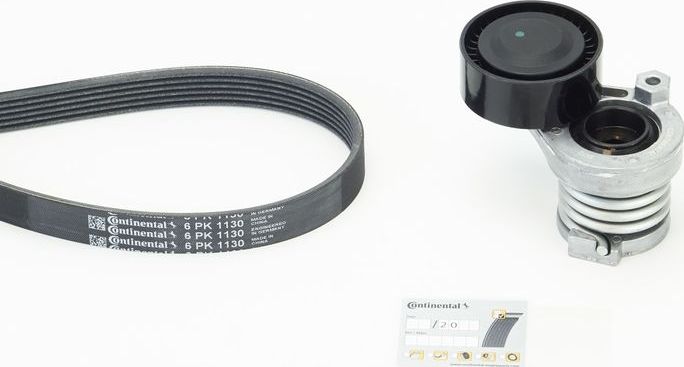 Приводной ремень поликлиновой с роликами (комплект) ContiTech. Артикул 6PK1130K4