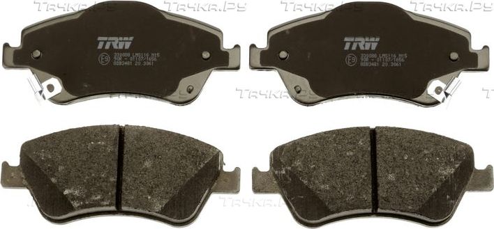 Тормозные колодки TRW COTEC передние для Toyota Corolla E140, E150 2006-2014. Артикул GDB3481