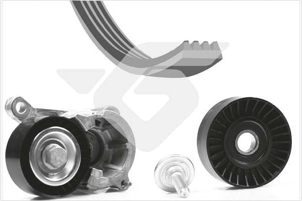 Приводной ремень поликлиновой с роликами (комплект) Hutchinson. Артикул KHV 74