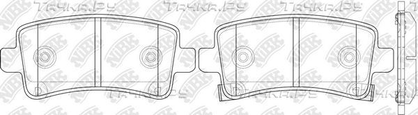 Тормозные колодки NiBK задние для Opel Insignia I 2008-2017. Артикул PN0840
