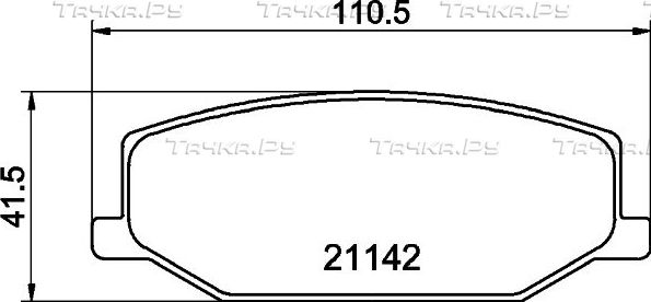 Тормозные колодки Nisshinbo передние для Suzuki Samurai 1988-2004. Артикул NP9006