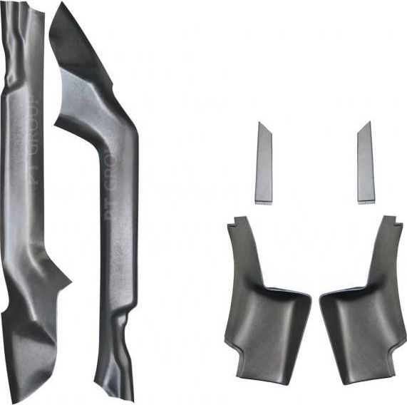 Накладки PT Group на ковролин порогов дверей (6 шт) (ABS) для Renault Logan 2014-2017. Артикул RLO111701