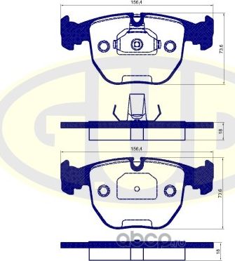 Тормозные колодки G.U.D.. Артикул GBP059600